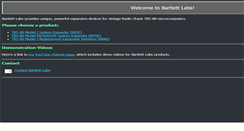Desktop Screenshot of bartlettlabs.com