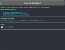 Tablet Screenshot of bartlettlabs.com